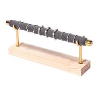 WZTHLF Présentoir à bagues en bois massif élégant et portable pour bijoux (gris, 1)