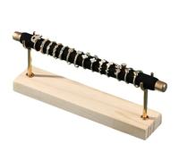 WZTHLF Présentoir à bagues en bois massif élégant et portable pour bijoux (noir, 1)