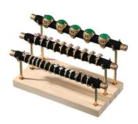 WZTHLF Présentoir à bagues en bois massif élégant et portable pour bijoux (noir, 3)