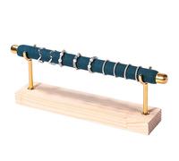 WZTHLF Présentoir à bagues en bois massif élégant et portable pour bijoux (vert, 1)