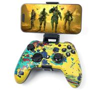 WZUICOV Manette de jeu sans fil pour téléphone, tablette, PC, Mac, TV Box, Tesla, Switch | Bluetooth/2.4G/filaire 3 modes avec adaptateur USB-C, récepteur USB-A et clip pour téléphone