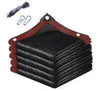 WZWZEN Voile D'ombrage Noir avec Œillets, Toile D'ombrage Rectangulaire, Couverture D'ombrage Anti-UV, Maille Bâche Crypté Et Épais, Convient pour Pergola, Piscines(1.5x2.5m/4.92x8.2ft)