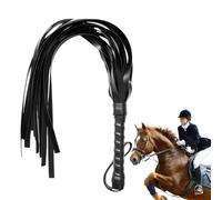 WZWZO Martinet, Martinet Cuir, Fouet Sexy érotique, Cravache Sexy érotique, Fouet Cuir, Cravache, Fouet SM, pour Les Sports D'équitation en Plein Air Entraînement Quotidien à l'équitation (Noir)