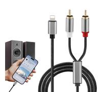 WZWZO RCA Cable Jack pour iphone, 1M Cable Auxiliaire Voiture pour iphone, Cab le Auxiliaire pour iph one, Cab le Vers RCA Audio, Ca ble Aux pour ip hone, Cab le pour ipho ne Vers Rca