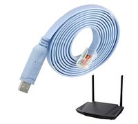 WZWZO RJ45 USB, USB RJ45, U S B Vers RJ 45, Câble de Console, Câble Console U S B RJ 45 pour Connexion de Terminaux aux Commutateurs et Routeurs, Compatible avec Cisco, Ubiquiti, et Plus, 1.8m