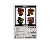WZXGYM Gorillaz Demon DaysPoster décoratif imperméable à l'huile sur toile Art moderne ameublement de maison, chambres, bureaux, murs Excellent cadeau 40 x 60 cm Sans cadre