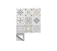 Wzxksoac 10 PièCes SéRies Auto-AdhéSif, Autocollant Autocollant de Tuile Salle de Escalier de Cuisine Autocollant de Plancher DéCoration de 15X15Cm