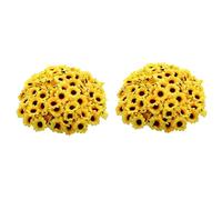 Wzxksoac 100 Pièces Têtes de Tournesol Artificielles Tissu Fausses Têtes de Tournesol pour la Décoration de Mariage Bouquet de Mariée Bricolage Artisanat