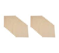 Wzxksoac 20 Pièces 20X20X0.2 cm Feuilles de Tilleul Planche de Bois Non Finie, Rectangle Blanc en Bois, Découpes en Bois pour L'Artisanat