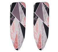 Wzxksoac 2pièces 140x49CM Tissu Marbrure Planche à Repasser Couvercle de Presse de Protection Pliage de Fer pour Repasser en Tissu Garde ProtéGer VêTement DéLicat Facile Ajusté 1