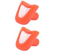 Wzxksoac 2X Funny Pet Dog Puppy Chew Sound Squeaky Giggle Big Smile Lèvres et Dents Jouet Jouet Rouge