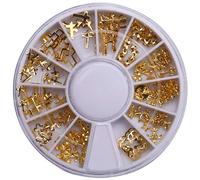 Wzxksoac 3D Creux Art De L'ongle DÉCoration Formes Mixtes GÉOmÉTrie Or Conseils D'or Diy Art De L'ongle Outils Mode DÉCoration De Ongles Autocollants Xy- 09