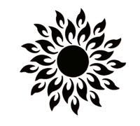 Wzxksoac 5 Ensembles D'Autocollants Muraux DIY, Décoration Artistique de Plafond pour Meuble TV, Décoration en Forme de Miroir Amovible, Noir