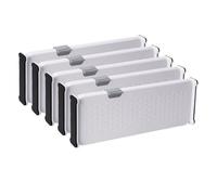 Wzxksoac 5 Pack de Diviseurs de Tiroir 11.02 Pouces - 17.52 Pouces Ajustables pour Vêtements Organisateurs Extensibles Séparateurs de 4.13 Pouces de Haut