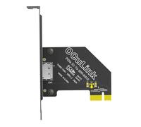 Wzxksoac Adaptateur de Carte D'Extension PCI-E 1X 4.0 vers Oculink SFF-8611/8612 avec Support Long