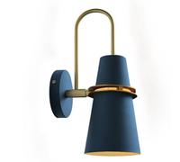 Wzxksoac Applique Murale en Métal Bleu Inspirée du Design Nordique - Éclairage Décoratif Luxueux pour la Chambre à Coucher.