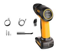 Wzxksoac Aspirateur à Main et Compresseur d'air sans avec Lumière SOS et Ensemble D'Accessoires - Gonflage des Pneus de Voiture