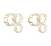Wzxksoac Cerceau Floral en Bambou, Paquet de 30, 3 Tailles, Attrape-Rêves, Anneau de Cercle en Bois de Bambou pour la Décoration de Mariage, Attrape-Rêves et Artisanat