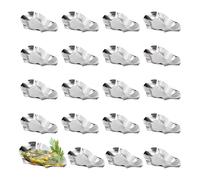 Wzxksoac D'Huîtres Grillables en Acier Inoxydable Réutilisables 24pcs Plat Métallique pour Les Fruits de Mer pour la Cuisson Grillée au Four