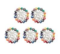 Wzxksoac Ensemble de Porte-CléS de Boule de Billard Coloré 80 PièCes SéRies, Mini Boules de Porte-CléS Magiques Accessoires de ChaîNes de Billard de Billard de Eightball