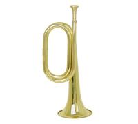 Wzxksoac Instrument de Trompette en Laiton pour Orchestre, Clairon pour Musiciens Débutants, Doré.