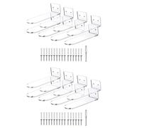 Wzxksoac Lot de 16 Présentoirs à Chaussures Flottants pour Mural, étagères Flottantes en Acrylique Transparent pour Vitrine de la Collection Sneaker