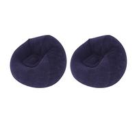 Wzxksoac Lot de 2 grands poufs gonflables en PVC floqué pour jardin, salon, mobilier d'extérieur, camping, randonnée (A)