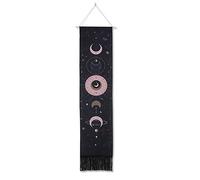 Wzxksoac Lune Lunaire ÉClipse Cycle Tenture Le Tapis de Chambre Les Tapisseries de Dortoir Art Maison Les Accessoires de DéCoration (Noir)