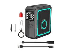 Wzxksoac Mini pompe à air électrique pour vélo, 150 psi, puissant compresseur d'air, affichage de la pression, gonfleur de pneu de moto, vélo, noir et vert