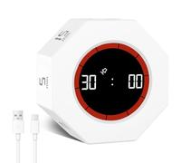 Wzxksoac Minuteur de Productivité Numérique, Minuteur Pomodoro Rotatif avec Compte à Rebours de 1-3-5-15-30-60-90 Minutes, pour Bureau D'Étude, Cuisine, Bureau