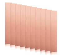 Wzxksoac Pour Kit de Galvanoplastie Compatible, 10 Pièces de Bande Anode en Cuivre Pur à 99,99%, Feuille de Cuivre de 5,9" X 0,98" X 0,04".