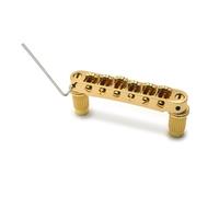 Wzxksoac Roller Tune-O- Chevalet de Guitare à Rouleaux pour Accordage de Style LP avec Roue D'Accordage et Mécanisme de Verrouillage pour Guitare Électrique à 6 Cordes - Or
