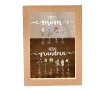 Wzxksoac Veilleuse, Anniversaire, Fleur, Nom, Cadeau de Fête des Mères, Cadre Photo, Style Simple,A