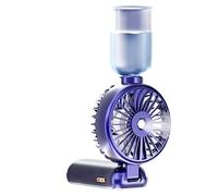 Wzxksoac Ventilateur de Brouillard de PulvéRisation Portable 5000MAh avec éCran LCD USB Mute Wireless Mini Ventilateur éLectrique Rechargeable Water Fan,A