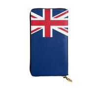 WZYCWB 19 x 10,4 cm de long, portefeuille en cuir avec drapeau des îles Turques et Caïques, compartiment zippé de grande capacité, un bon cadeau pour les amis, noir, One Size