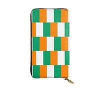 WZYCWB 19 x 10,4 cm de long, portefeuille en cuir drapeau de la Côte d'Ivoire, compartiment à fermeture éclair de grande capacité, un bon cadeau pour les amis, noir, One Size