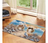 WZYCWB 40 x 60 cm de nombreux sets de table absorbants mignons imprimés mouettes pour animaux de compagnie - Tapis de nourriture antidérapant pour chiens et chats bols de nourriture et sets de table