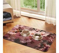 WZYCWB 40 x 60 cm L'abeille qui travaille dur. Sets de table absorbants imprimés pour animaux de compagnie - Tapis de nourriture antidérapant pour chiens et chats