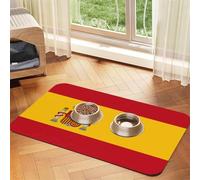 WZYCWB 40 x 60 cm Tapis de table à motif drapeau espagnol pour animal domestique - Tapis de gamelle pour chat et chien, pliable et facile à ranger