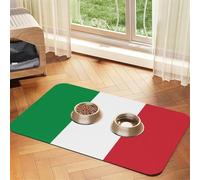 WZYCWB 40 x 60 cm Tapis de table pour animal domestique Motif drapeau italien - Tapis de gamelle pour chat et chien, pliable et facile à ranger
