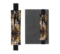 WZYCWB Adorable Koala Plante Imprimée Grande Capacité PVC Pen Holder + Creative Diary Pen Bag Set avec Bande Élastique Design Antidérapant