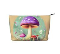 WZYCWB Adorable sac à cosmétiques de voyage imprimé chien dessin animé, parfait pour les voyages d'affaires et les vacances., Champignon de rêve violet, Taille unique