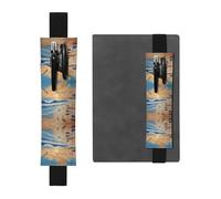 WZYCWB Airborne Seagulls Porte-stylo en PVC grande capacité imprimé + trousse créative avec bande élastique antidérapante