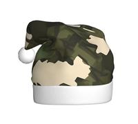 WZYCWB Armée Camouflage Adulte Chapeau de Noël Unisexe Père Noël Noël Halloween Vacances Party Adulte Peluche Chapeau de Noël