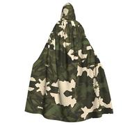 WZYCWB Army Camouflage Imprimé Adulte Party Decoration Cape Halloween Cape à Capuche Unisexe Halloween Carnaval Mascarade Jeu de Rôle