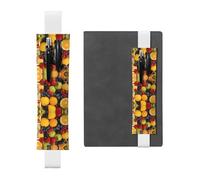 WZYCWB Assiette de fruits frais avec gouttes d'eau, pochettes à crayons en PVC, porte-stylos avec bandes élastiques et marque-pages sont les meilleurs choix de cadeau.