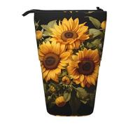 WZYCWB Avec le porte-stylo rétractable imprimé tournesol jaune, convient pour une utilisation comme simple trousse de maquillage, portefeuille, etc.