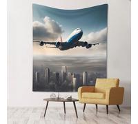 WZYCWB Avion de haute altitude imprimé décoratif à suspendre 152,4 x 129,5 cm - Convient pour la décoration de la maison ou du camping