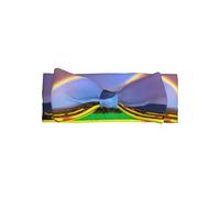 WZYCWB Bandeau de soirée arc-en-ciel pour bébé avec nœud élastique - Convient pour les bébés de 0 à 6 mois - Cadeau très significatif