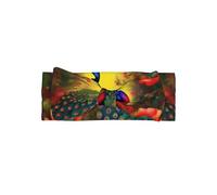 WZYCWB Bandeau élastique avec nœud pour bébé avec fleurs de paon, convient pour les bébés de 0 à 6 mois, cadeau très significatif